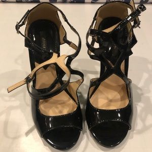 Forever21 Black Strappy Open Toe Heels